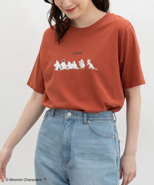 Honeys(ハニーズ)の「【UVカット】ムーミン/半袖Tシャツ(Tシャツ/カットソー・レディース・オレンジ/ブラック/ブラウン系その他/グレイッシュベージュ/ピンク系その他・L/LL/M)」の17枚目の写真