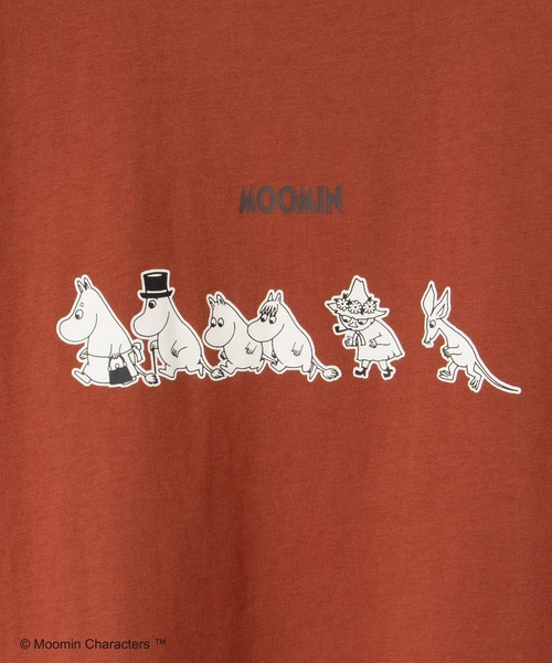Honeys(ハニーズ)の「【UVカット】ムーミン/半袖Tシャツ(Tシャツ/カットソー・レディース・オレンジ/ブラック/ブラウン系その他/グレイッシュベージュ/ピンク系その他・L/LL/M)」の6枚目の写真