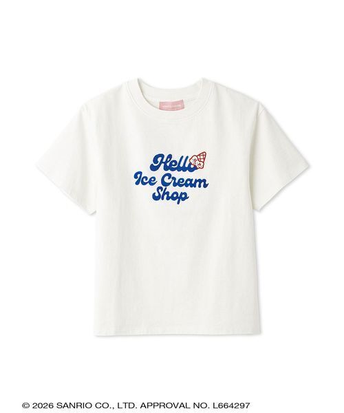 sanrio house(サンリオハウス)の「【HELLO ICE CREAM SHOP 】クロップドTシャツ(Tシャツ/カットソー・レディース・イエロー/ライトブルー/チャコールグレー/オフホワイト・F)」の5枚目の写真