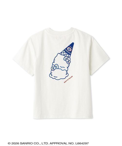 sanrio house(サンリオハウス)の「【HELLO ICE CREAM SHOP 】クロップドTシャツ(Tシャツ/カットソー・レディース・イエロー/ライトブルー/チャコールグレー/オフホワイト・F)」の7枚目の写真