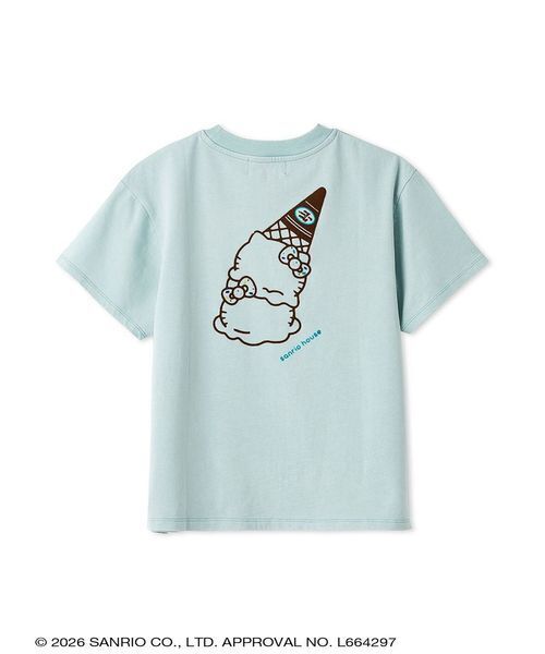 sanrio house(サンリオハウス)の「【HELLO ICE CREAM SHOP 】クロップドTシャツ(Tシャツ/カットソー・レディース・イエロー/ライトブルー/チャコールグレー/オフホワイト・F)」の8枚目の写真