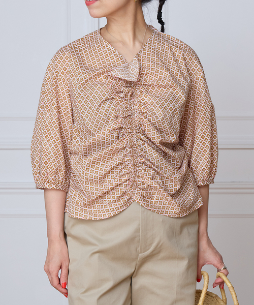 IENA LA BOUCLE(イエナラブークル)の「IENA LA BOUCLE リバティギャザーブラウス(シャツ/ブラウス・レディース・シャーベット・FREE)」の7枚目の写真