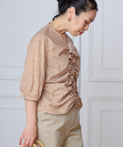 IENA LA BOUCLE(イエナラブークル)の「IENA LA BOUCLE リバティギャザーブラウス(シャツ/ブラウス・レディース・シャーベット・FREE)」の8枚目の写真