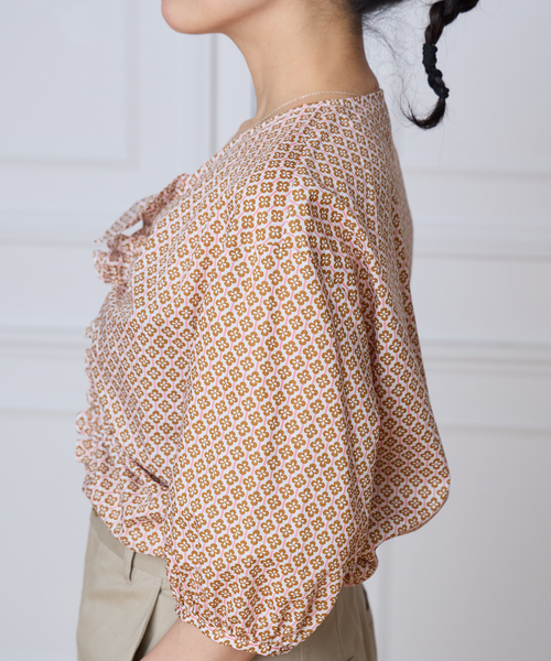 IENA LA BOUCLE(イエナラブークル)の「IENA LA BOUCLE リバティギャザーブラウス(シャツ/ブラウス・レディース・シャーベット・FREE)」の9枚目の写真