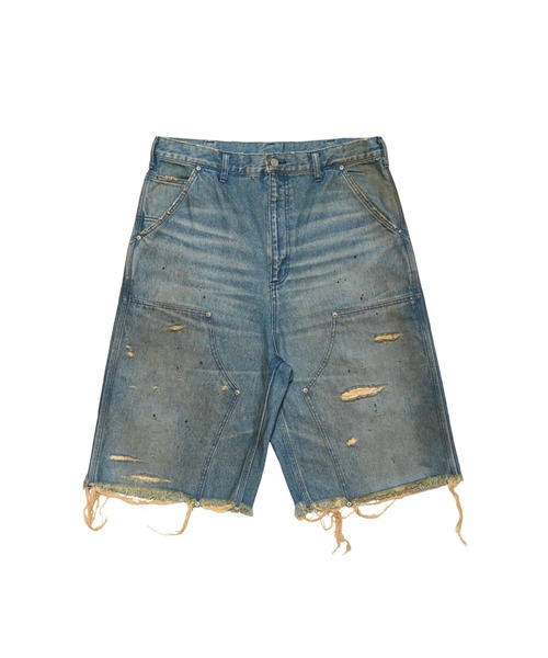 MIYAGIHIDETAKA(ミヤギヒデタカ)の「【MIYAGIHIDETAKA】Damaged Work Shorts(その他パンツ・メンズ・ホワイト/ブラック/インディゴブルー・L/XL)」の8枚目の写真