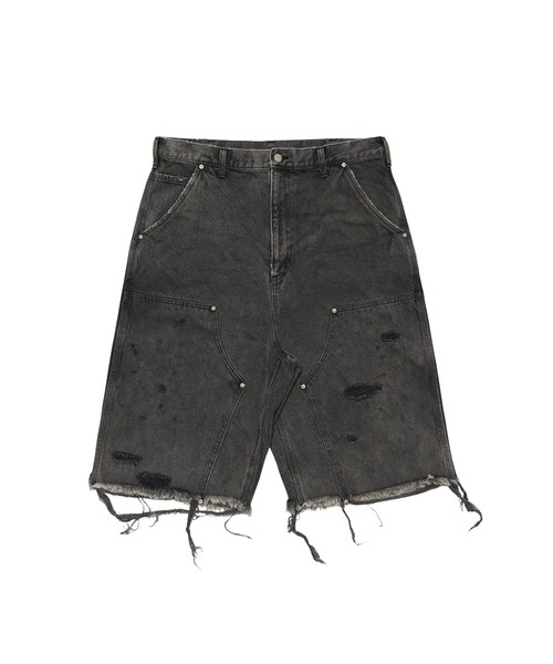 MIYAGIHIDETAKA(ミヤギヒデタカ)の「【MIYAGIHIDETAKA】Damaged Work Shorts(その他パンツ・メンズ・ホワイト/ブラック/インディゴブルー・L/XL)」の6枚目の写真