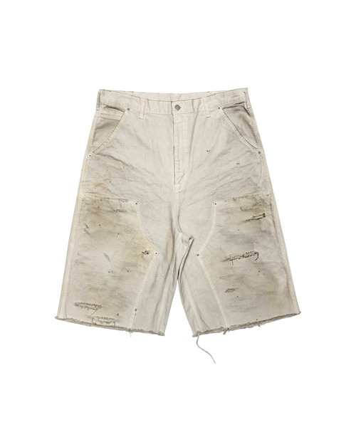 MIYAGIHIDETAKA(ミヤギヒデタカ)の「【MIYAGIHIDETAKA】Damaged Work Shorts(その他パンツ・メンズ・ホワイト/ブラック/インディゴブルー・L/XL)」の4枚目の写真