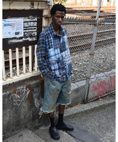 MIYAGIHIDETAKA(ミヤギヒデタカ)の「【MIYAGIHIDETAKA】Damaged Work Shorts(その他パンツ・メンズ・ホワイト/ブラック/インディゴブルー・L/XL)」の19枚目の写真