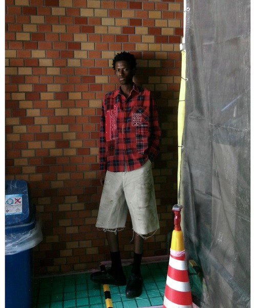 MIYAGIHIDETAKA(ミヤギヒデタカ)の「【MIYAGIHIDETAKA】Damaged Work Shorts(その他パンツ・メンズ・ホワイト/ブラック/インディゴブルー・L/XL)」の12枚目の写真
