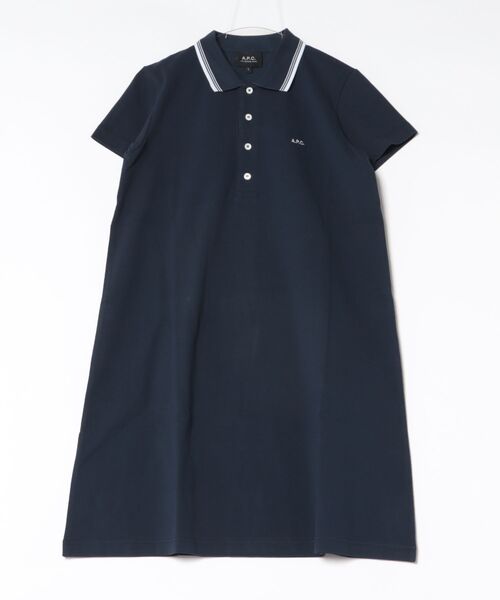 A.P.C.(アーペーセー)の「ROBE POLO(ワンピース・レディース・ネイビー・L)」の1枚目の写真