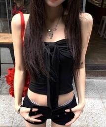 Ribbon tie tube top