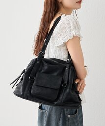 mystic | ポケット付きベルトハンドルボストンBAG(トートバッグ)