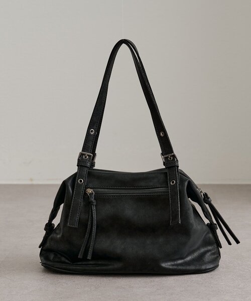 mystic(ミスティック)の「ポケット付きベルトハンドルボストンBAG(トートバッグ・レディース・ブラック・ONE SIZE)」の14枚目の写真