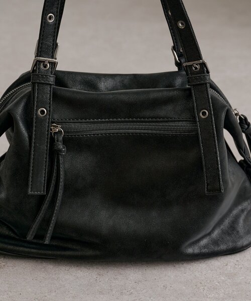 mystic(ミスティック)の「ポケット付きベルトハンドルボストンBAG(トートバッグ・レディース・ブラック・ONE SIZE)」の15枚目の写真