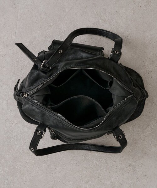 mystic(ミスティック)の「ポケット付きベルトハンドルボストンBAG(トートバッグ・レディース・ブラック・ONE SIZE)」の19枚目の写真