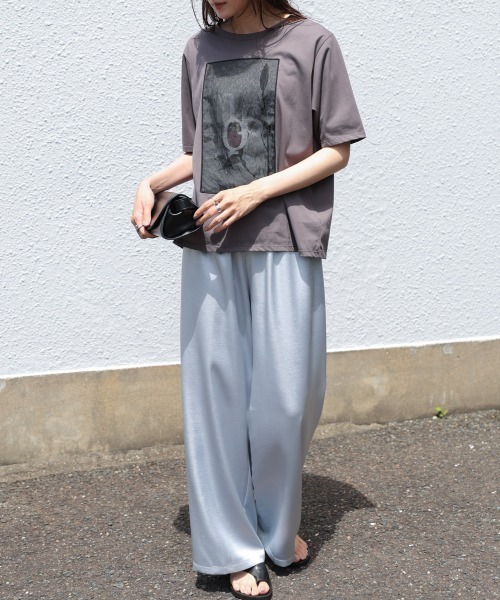 Bab(バブ)の「サテンパンツ(その他パンツ・レディース・ベージュ/ブラック/ブルー・M)」の20枚目の写真