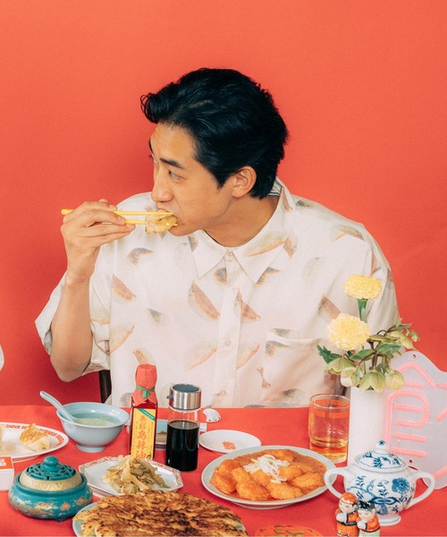 niko and...（ニコアンド）の「【今夜も餃子とブギーバック2】パターンシャツ（シャツ/ブラウス・レディース・ナチュラル・LARGE/MEDIUM）」の3枚目の写真
