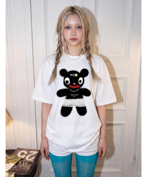 BLOW(ブロウ)の「DOSAN atelier x BLOW Greedy Tutu Bear(Tシャツ/カットソー・レディース・ホワイト・FREE)」の1枚目の写真