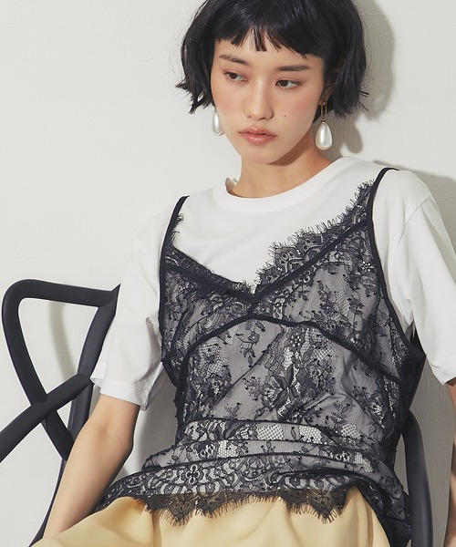 ANOTHER S(アナザーエス)の「Tシャツ&ひげレースキャミ2点セット(Tシャツ/カットソー・レディース・ホワイト×ホワイト/ホワイト×ブラック/ブラック×ホワイト・FREE)」の19枚目の写真