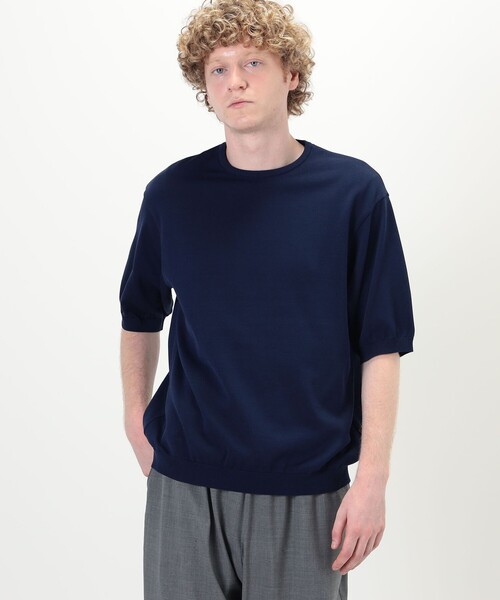 TOMORROWLAND (トゥモローランド)の「TOMORROWLAND tricot コットンニットTシャツ(ニット/セーター・メンズ・ホワイト/ベージュ/ブラック/ネイビー/ライトグレー/オレンジ・M/L/S)」の8枚目の写真