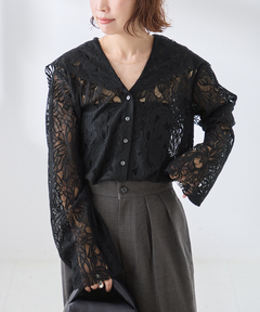 セール】Patchwork Lace Cardigan（カーディガン/ボレロ）｜anuke