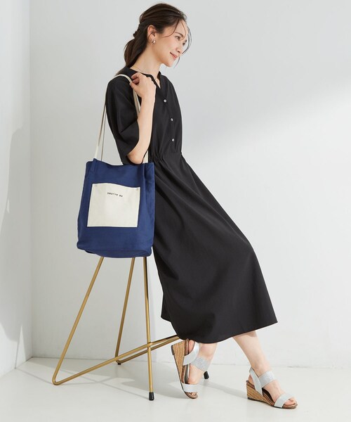 SHOO・LA・RUE(シューラルー)の「【柄が選べる】肩掛けしやすい キャンバストートバッグ(トートバッグ・レディース・アイボリー/グレー/イエロー/ブラウン系4/ブラック系3・00)」の14枚目の写真