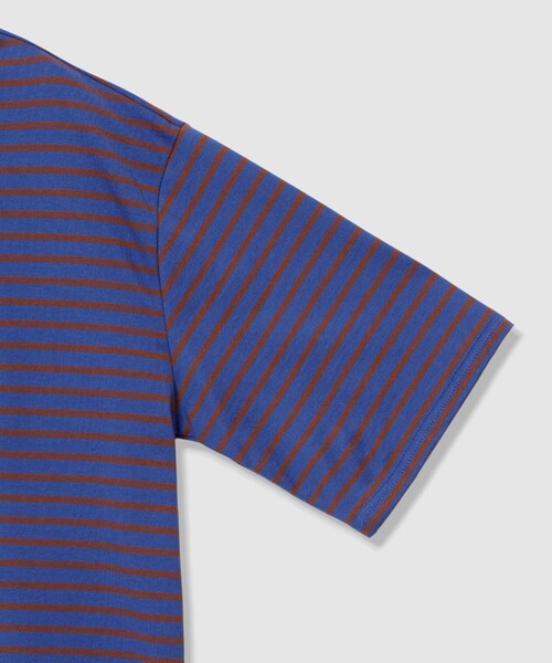 allureville(アルアバイル)の「カレッジライクロゴボーダーTシャツ(Tシャツ/カットソー・レディース・ブルー/ベージュ・2)」の8枚目の写真