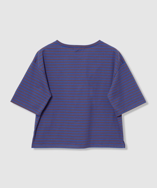 allureville(アルアバイル)の「カレッジライクロゴボーダーTシャツ(Tシャツ/カットソー・レディース・ブルー/ベージュ・2)」の10枚目の写真