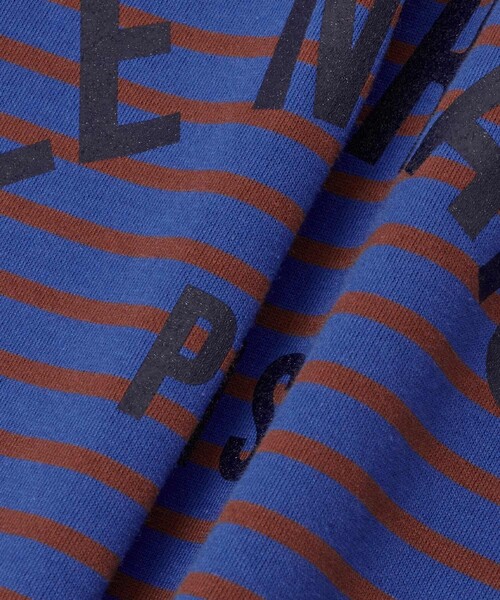 allureville(アルアバイル)の「カレッジライクロゴボーダーTシャツ(Tシャツ/カットソー・レディース・ブルー/ベージュ・2)」の12枚目の写真