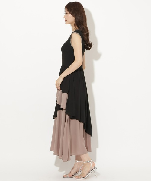 AND COUTURE（アンドクチュール）の「アシメフリルドッキングワンピース（ワンピース・レディース・ブラック/キャメル・FREE）」の12枚目の写真