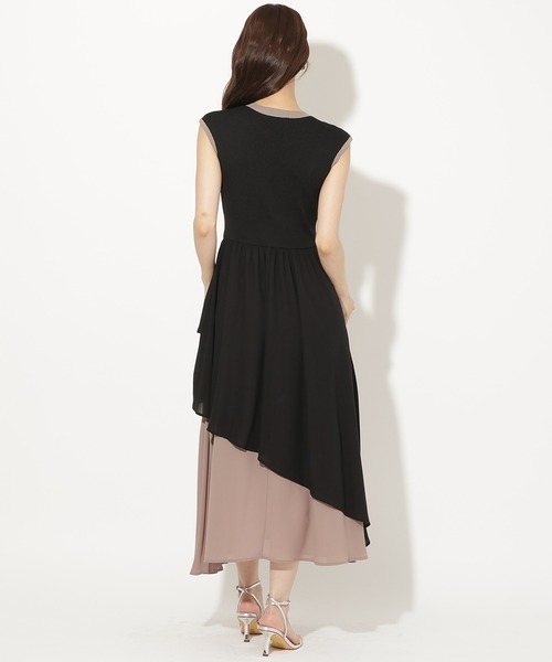 AND COUTURE（アンドクチュール）の「アシメフリルドッキングワンピース（ワンピース・レディース・ブラック/キャメル・FREE）」の14枚目の写真