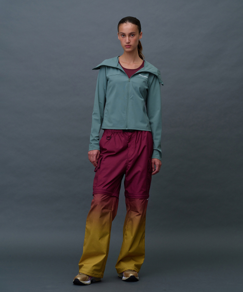 MENASOO（ミナス）の「Face Cover Zip Up Jersey_Mint（ナイロンジャケット・レディース・ミント・SMALL/MEDIUM/LARGE/X-LARGE）」の2枚目の写真