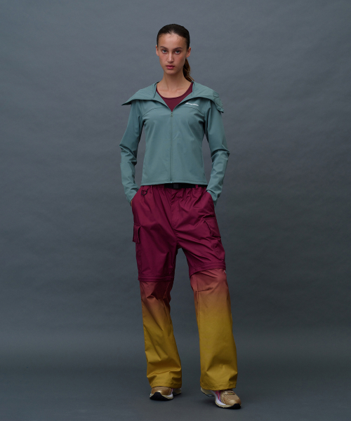 MENASOO（ミナス）の「Face Cover Zip Up Jersey_Mint（ナイロンジャケット・レディース・ミント・SMALL/MEDIUM/LARGE/X-LARGE）」の3枚目の写真