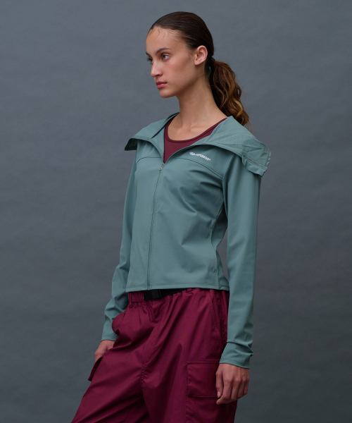 MENASOO（ミナス）の「Face Cover Zip Up Jersey_Mint（ナイロンジャケット・レディース・ミント・SMALL/MEDIUM/LARGE/X-LARGE）」の9枚目の写真