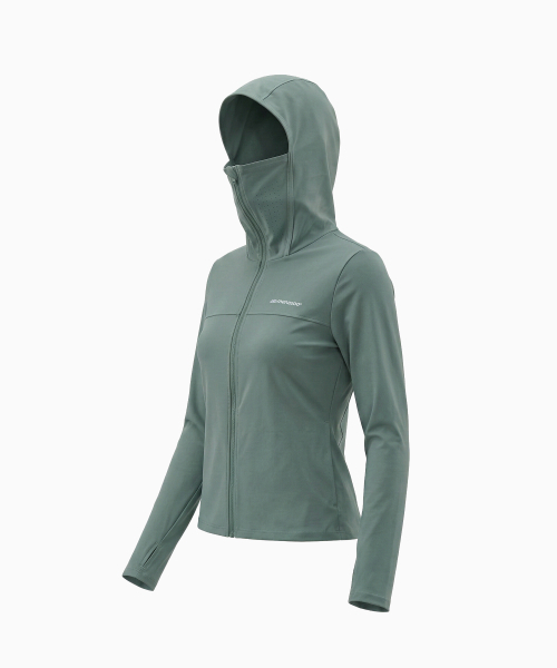 MENASOO（ミナス）の「Face Cover Zip Up Jersey_Mint（ナイロンジャケット・レディース・ミント・SMALL/MEDIUM/LARGE/X-LARGE）」の11枚目の写真