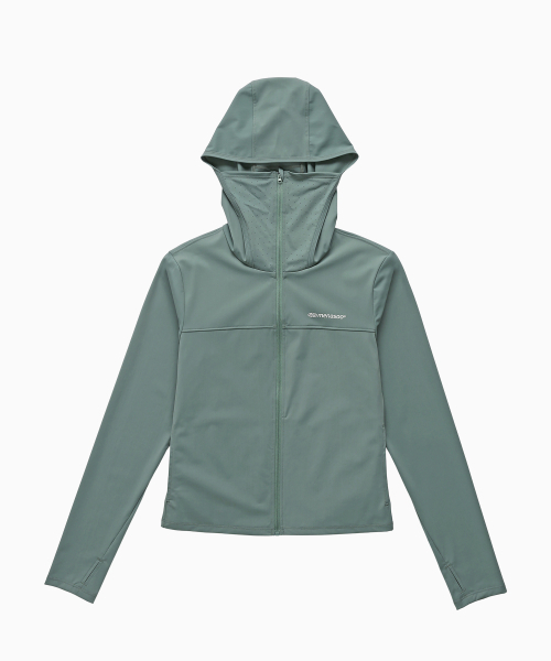 MENASOO（ミナス）の「Face Cover Zip Up Jersey_Mint（ナイロンジャケット・レディース・ミント・SMALL/MEDIUM/LARGE/X-LARGE）」の13枚目の写真