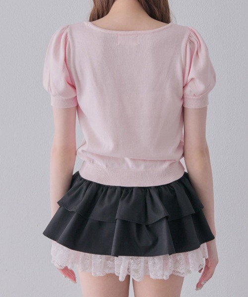 OLIVE des OLIVE(オリーブデオリーブ)の「【インフルエンサー企画】miko argyle knit tops(ニット/セーター・レディース・ブラック/ピンク・FREE)」の3枚目の写真