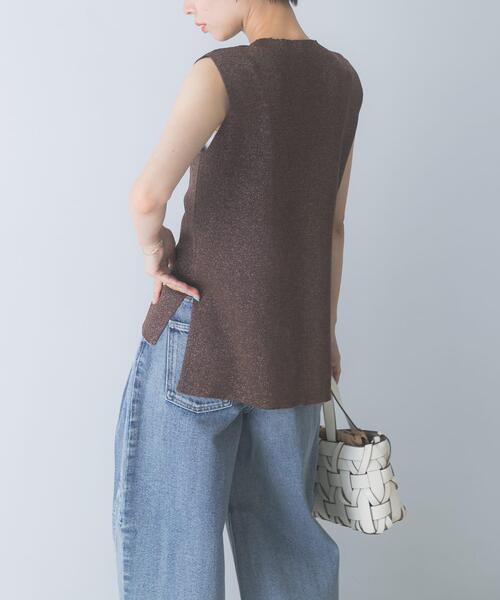 URBAN RESEARCH ROSSO WOMEN（アーバンリサーチ　ロッソ）の「接触冷感ハイネックラメプルオーバー（その他トップス・レディース・ブラウン/ライトベージュ・FREE）」の5枚目の写真