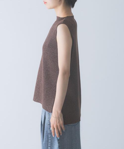 URBAN RESEARCH ROSSO WOMEN（アーバンリサーチ　ロッソ）の「接触冷感ハイネックラメプルオーバー（その他トップス・レディース・ブラウン/ライトベージュ・FREE）」の8枚目の写真