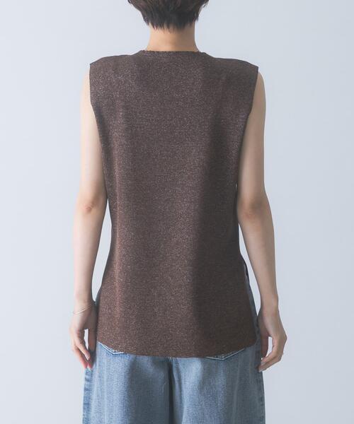 URBAN RESEARCH ROSSO WOMEN（アーバンリサーチ　ロッソ）の「接触冷感ハイネックラメプルオーバー（その他トップス・レディース・ブラウン/ライトベージュ・FREE）」の9枚目の写真