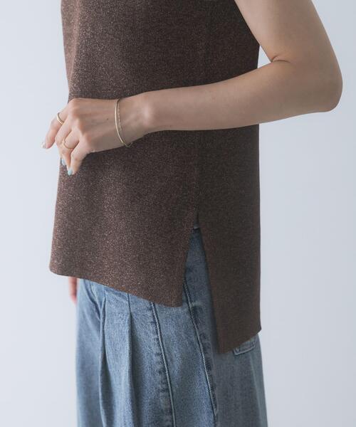 URBAN RESEARCH ROSSO WOMEN（アーバンリサーチ　ロッソ）の「接触冷感ハイネックラメプルオーバー（その他トップス・レディース・ブラウン/ライトベージュ・FREE）」の10枚目の写真