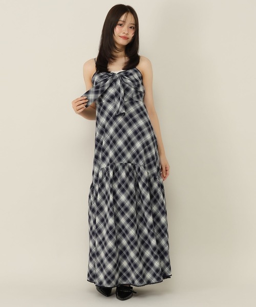 Heather(ヘザー)の「BIGリボンフレアキャミワンピース 1057783(ワンピース・レディース・ブラウン系その他/ブルー系その他/ホワイト系その他・FREE)」の16枚目の写真