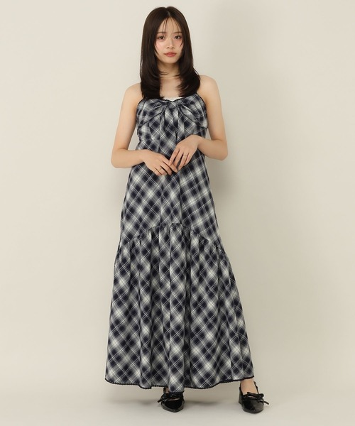 Heather(ヘザー)の「BIGリボンフレアキャミワンピース 1057783(ワンピース・レディース・ブラウン系その他/ブルー系その他/ホワイト系その他・FREE)」の17枚目の写真