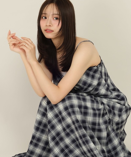 Heather(ヘザー)の「BIGリボンフレアキャミワンピース 1057783(ワンピース・レディース・ブラウン系その他/ブルー系その他/ホワイト系その他・FREE)」の10枚目の写真