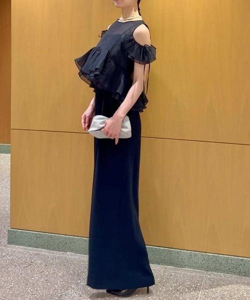 SNIDEL(スナイデル)の「フリルボレロセットオールインワン(つなぎ/オールインワン・レディース・ネイビー/グレー/ラベンダー・0/1)」の17枚目の写真