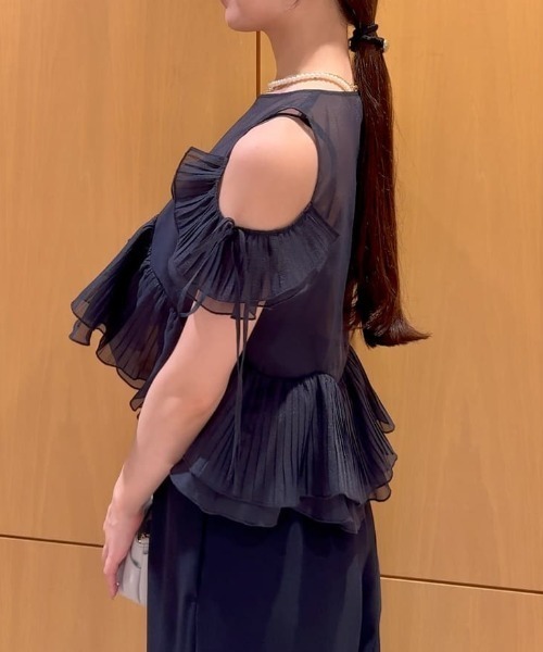 SNIDEL(スナイデル)の「フリルボレロセットオールインワン(つなぎ/オールインワン・レディース・ネイビー/グレー/ラベンダー・0/1)」の20枚目の写真