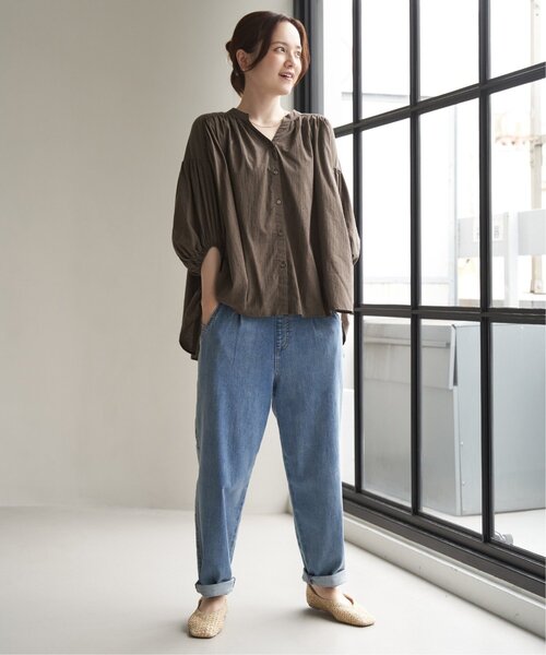 LBC(エルビーシー)の「ボイルギャザーブラウス(シャツ/ブラウス・レディース・チャコール/ブラウン/ホワイト・M)」の15枚目の写真