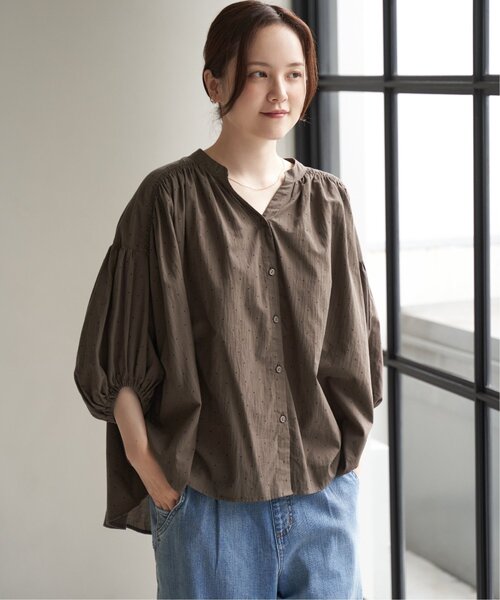 LBC(エルビーシー)の「ボイルギャザーブラウス(シャツ/ブラウス・レディース・チャコール/ブラウン/ホワイト・M)」の16枚目の写真