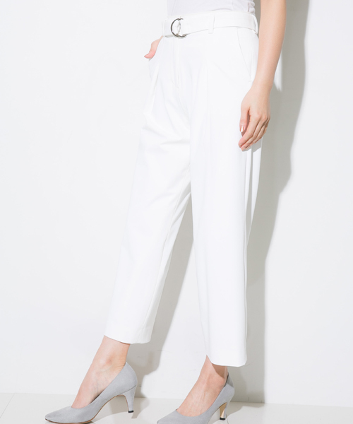 STUDIOUS（ステュディオス）の「STUDIOUS ウエストベルトストレートパンツ（その他パンツ・レディース・キャメル/ホワイト/ブラック・1/0）」の7枚目の写真