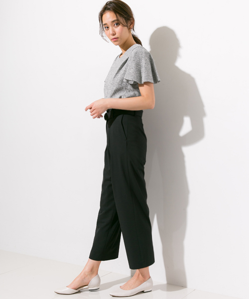 STUDIOUS（ステュディオス）の「STUDIOUS ウエストベルトストレートパンツ（その他パンツ・レディース・キャメル/ホワイト/ブラック・1/0）」の13枚目の写真